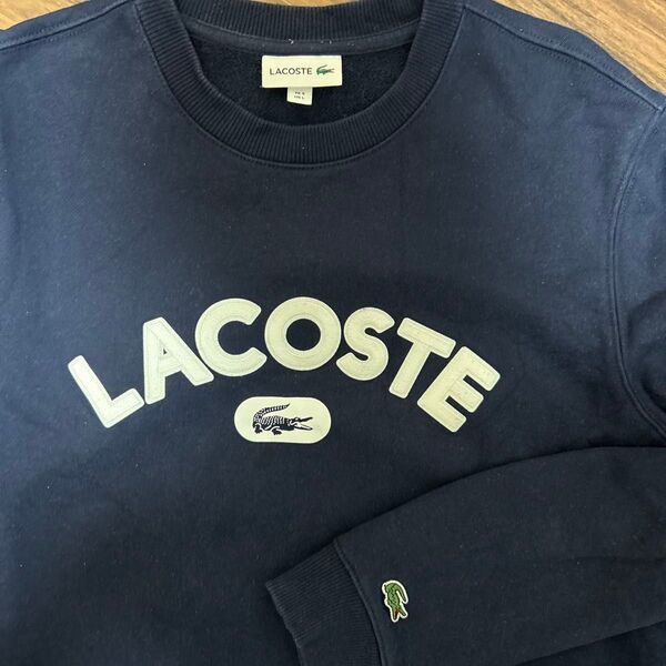 ラコステ LACOSTE スウェット ロゴ ネイビー