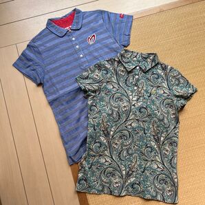 マスターバニーエディション レディース ゴルフ 半袖 ポロシャツ シャツ 2枚セット 柄物 無地 コットン サイズ0 SM