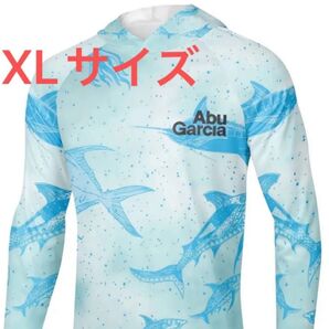 フィッシングウェアスポーツウェア フード付 速乾 通気性 快適 UVカット ラッシュガードXL