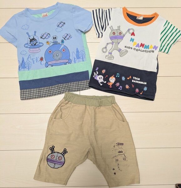 アンパンマンキッズコレクション★ Tシャツ&ハーフパンツ 3点セット 100サイズ&110サイズ