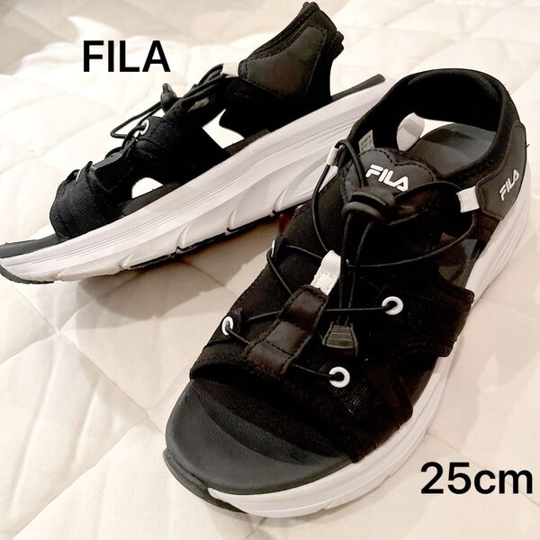 FILA フィラ スポーツ サンダル 25cm ブラック