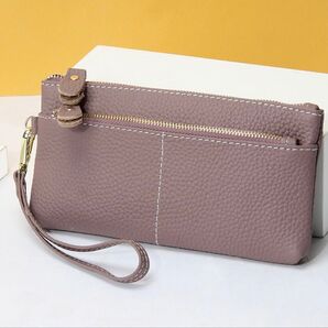 レディース 本革 長財布 ダブルファスナー 新品 未使用