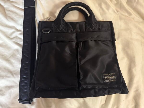 PORTER(ポーター) TANKER SQUARE TOTE BAG タンカー スクエア トート バッグ 黒 BLACK