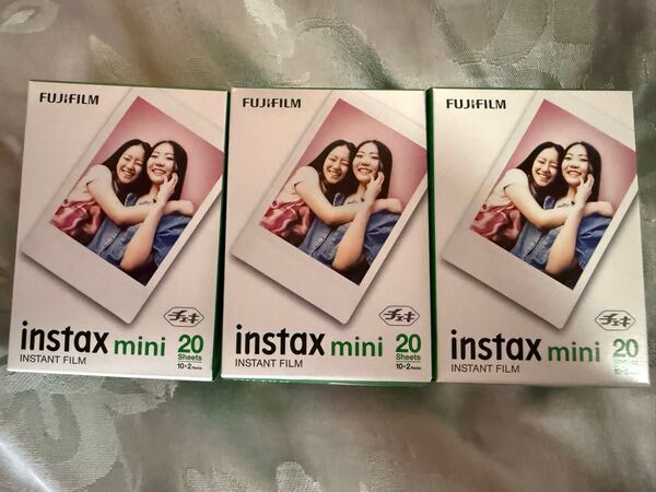 instax mini 20枚 3箱 未使用品 チェキフィルム FUJIFILM