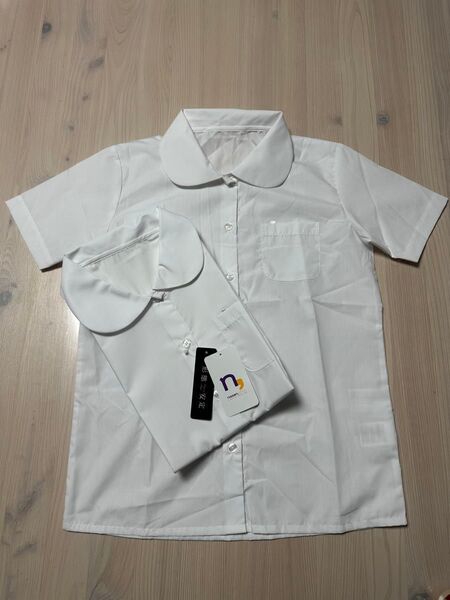 ブラウス 半袖 女子高生 中学生 スクールブラウス 学生服 制服 スクールブラウス 夏服 160cm 2点セット 新品