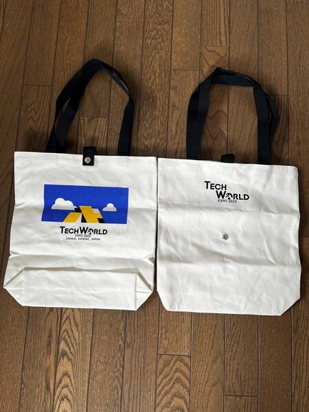 新品未使用 大阪関西万博 TECH WORLD トートバッグ テックワールド 台湾 記念品 2つセット