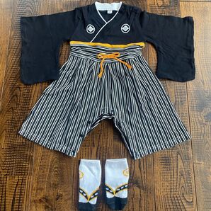 袴ロンパースと靴下セット 着物 和服 ベビー 80サイズ