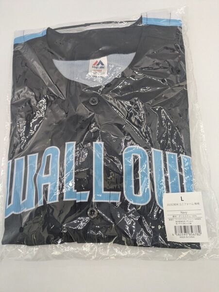 2025 東京ヤクルトスワローズ SWALLOWS CREWユニフォーム Lサイズ ネイビー 無地