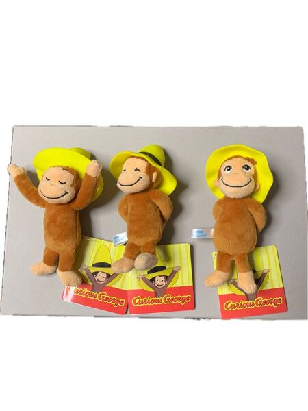 おさるのジョージ マスコット 黄色い帽子 3個セット
