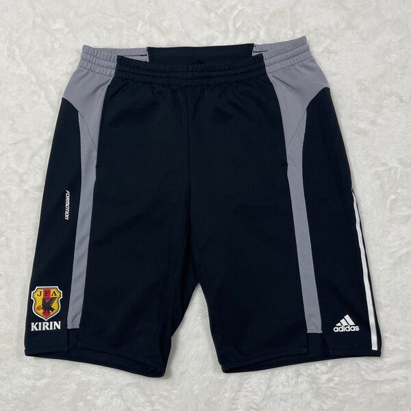 アディダス ハーフパンツ ジャージ 日本代表 サッカー サイズ:O 黒 adidas