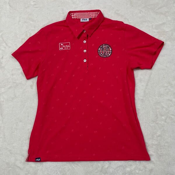 FILA GOLF ゴルフウェア 半袖ポロシャツ ゴルフシャツ レディース LL フィラ ゴルフ