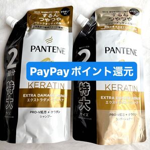 パンテーン エクストラダメージリペア 詰め替え 特大サイズ 2個 シャンプー&コンディショナー PayPay還元