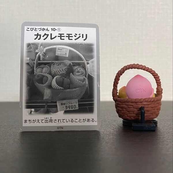 【入手困難】【新品未使用】カクレモモジリ スーパー買い物 フルーツカゴ 台座&背景カード付き フィギュア こびとづかん 同梱割引◎