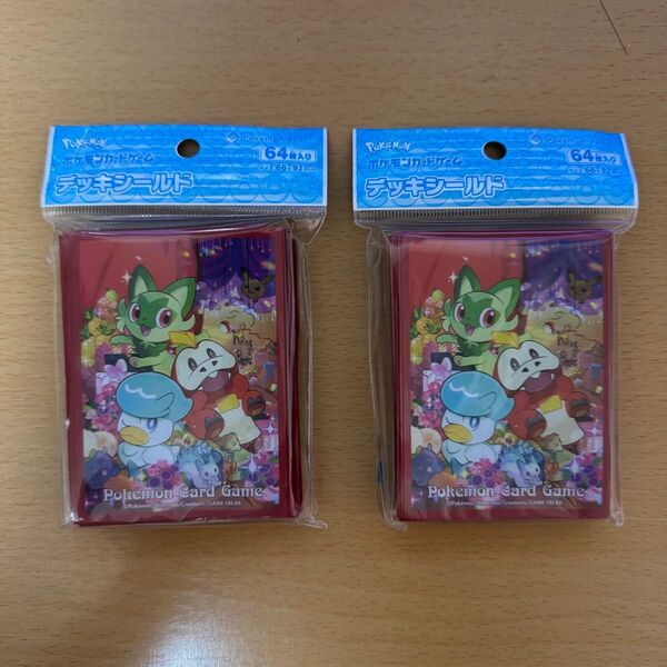 ポケモンカードゲーム デッキシールド 2点 ニャオハ・ホゲータ・クワッスの贈り物
