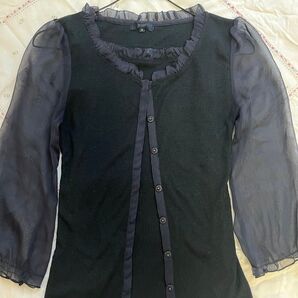 【半額セール中!】【ROPE】レディーストップス アンサンブル 袖シースルー Mサイズ