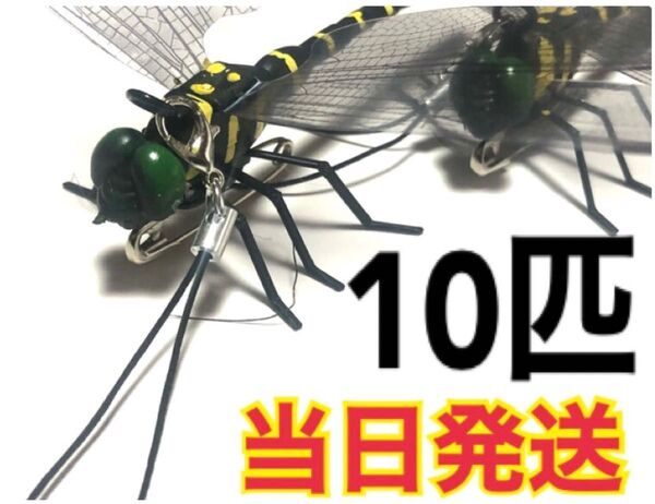 まもなく売り切れ【10匹】虫除けオニヤンマ 4way ストラップ&安全ピン、吸盤、クリップ