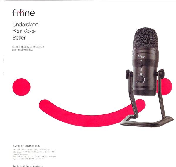 【箱入美品】FIFINE USBマイク コンデンサーマイク ステレオレコーディングマイク K690