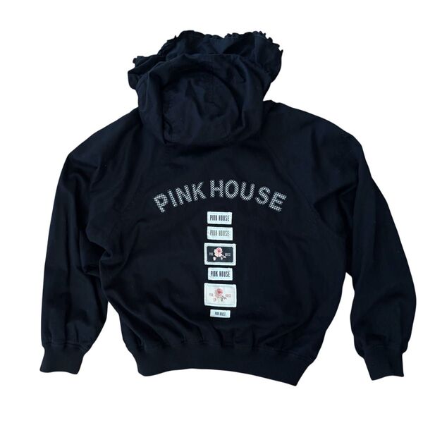 PINK HOUSE ピンクハウス フリル フードジャケット ワッペン ギンガム
