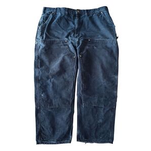 希少 USA製 carhartt カーハート ダブルニー ブラック W44