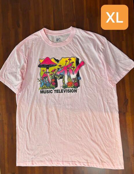 MTV 毒キノコ Tシャツ ピンク XLサイズ