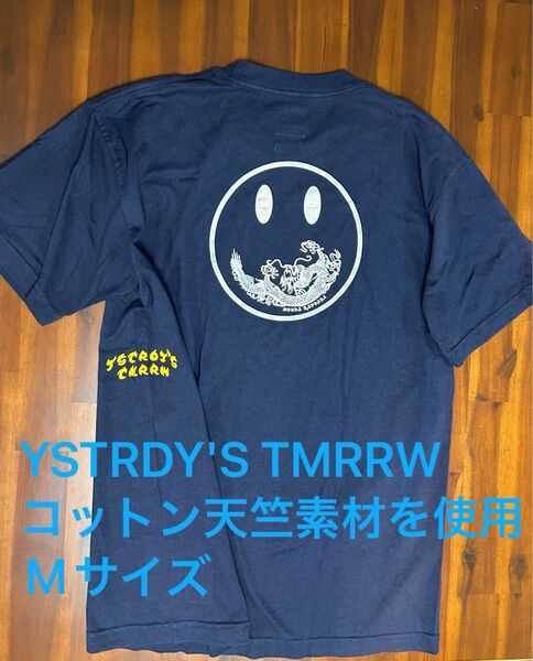YSTRDY'S TMRRW / イエスタデイズトゥモロー Tシャツ ネイビー コットン天竺素材を使用 Mサイズ