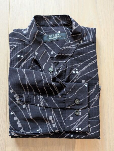 GIANNI VALENTINO メンズシャツ 長袖 Lサイズ シャツ トップス