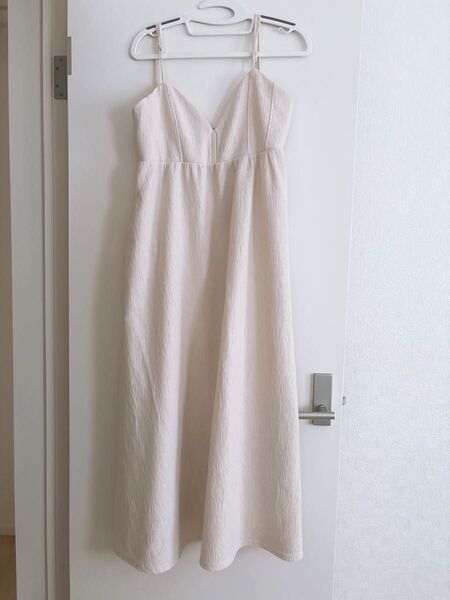 ワンピース キャミソール ベージュ ロング キャミワンピース しまむら 美品 L