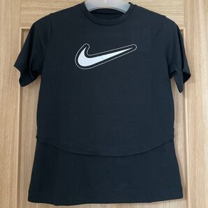 NIKE Tシャツ 黒 ロゴ キッズ 160