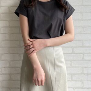 ノースリーブ ノースリーブTシャツ Tシャツ フレンチ スリーブTシャツ 無印 プルオーバー 無地