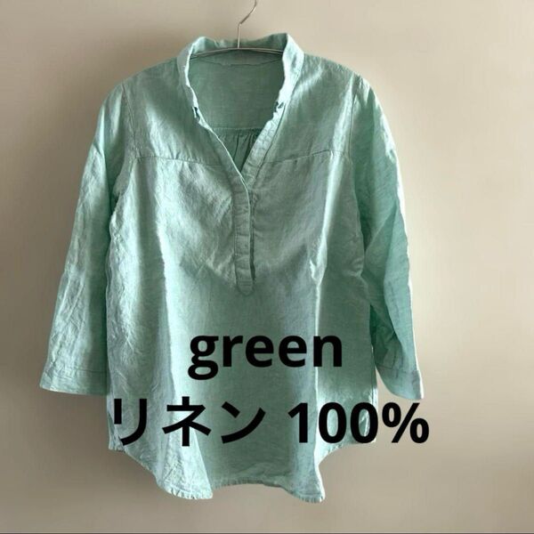 リネン 100% シャツ ブラウス トップス