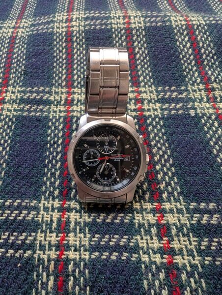 SEIKO セイコー 7T92-0BF0 メンズクォーツクロノグラフ腕時計