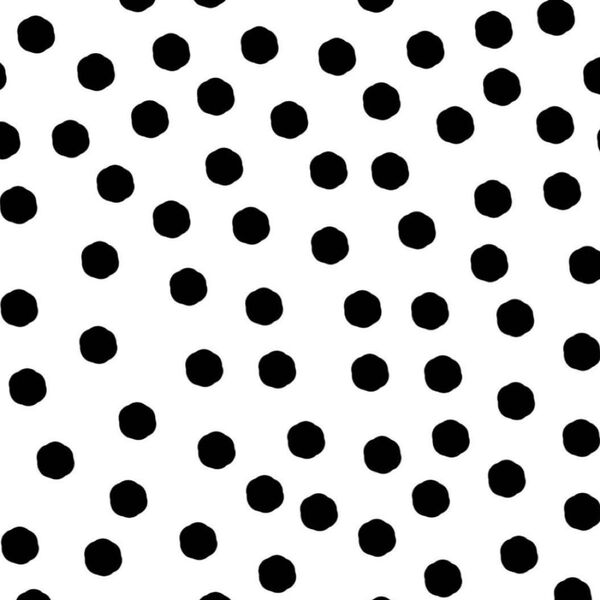 ロラライハリス生地 『Jumbo Dots 』110×45cmホワイト/ブラック