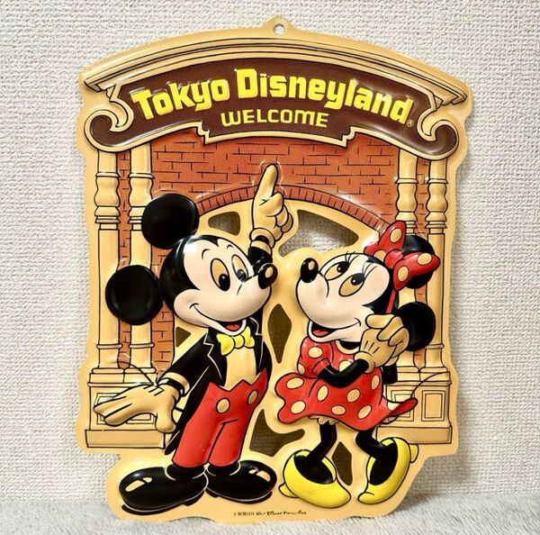 東京ディズニーランド ミッキー&ミニー 壁掛け飾り ビンテージ