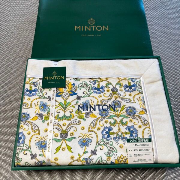 MINTON ミントン シルク混綿毛布