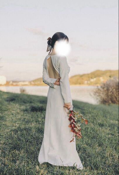 ウェディングドレス Sサイズ相当 長袖 二次会 結婚式 前撮り ブライダル 花嫁