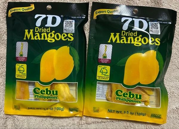 ドライマンゴー 100g×2 200g 2袋セット 7D セブ 東南アジア フィリピン 果物 フルーツ ビタミン 食物繊維