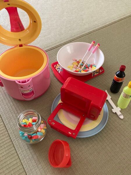 ままごと キッチンセット 12点まとめ売り 幼児 炊飯器 皿 レンジ おもちゃ