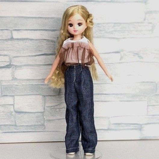 リカちゃん 服 洋服 ハンドメイド 着せ替え 手作り デニムパンツ トップス