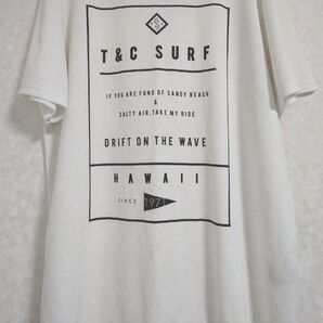 t&c タウン&カントリー LLサイズ メンズ ホワイト メッシュ半袖Tシャツ ポリエステル