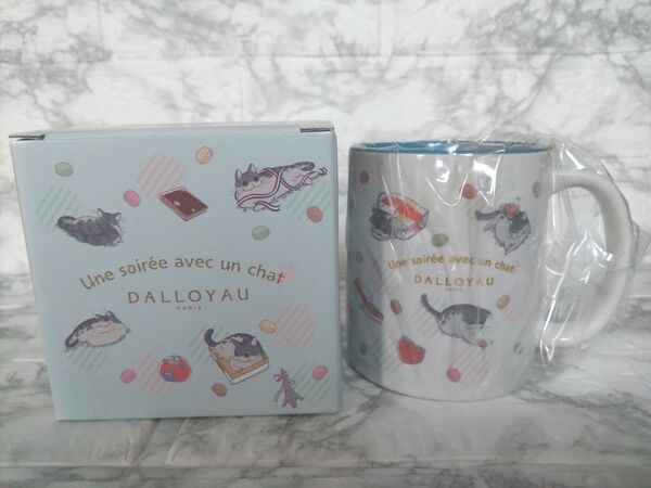 未使用 DALLOYAU ダロワイヨ × 『夜は猫といっしょ』限定コラボ キュルガマグカップ