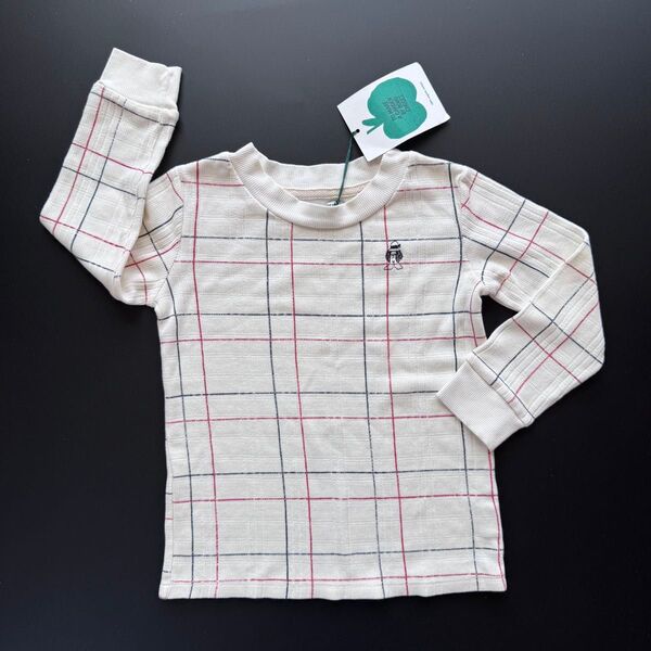 新品 BOBO CHOSES チェック柄 キッズ 長袖Tシャツ 4-5y 110cm