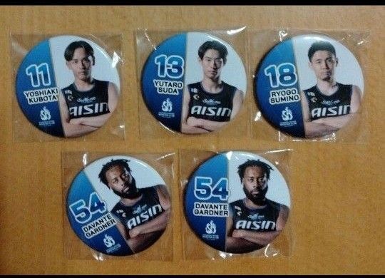 非売品 Bリーグ シーホース三河 缶バッジ5個セット B.LEAGUE