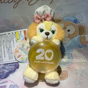 【新品】東京ディズニーシー ダッフィー&フレンズ20周年カラフルハピネス ぬいぐるみチャーム クッキーアン タグ付き