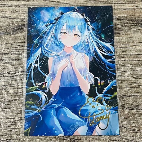 ホロライブ 雪花ラミィ 活動一周年記念 ポストカード