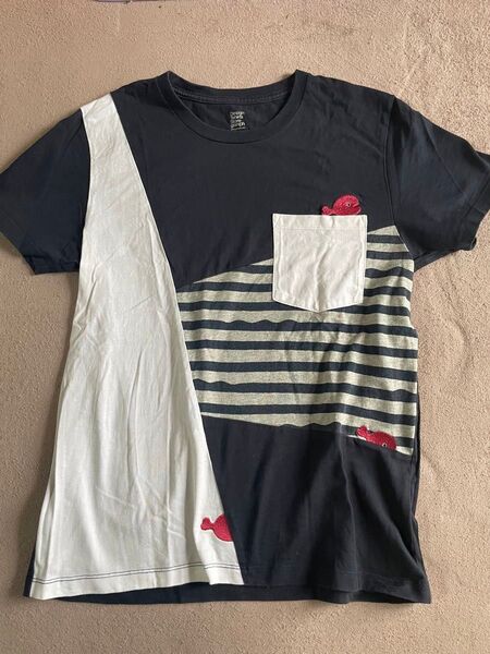 Design Tshirts Store graniph クジラ刺繍Tシャツ M