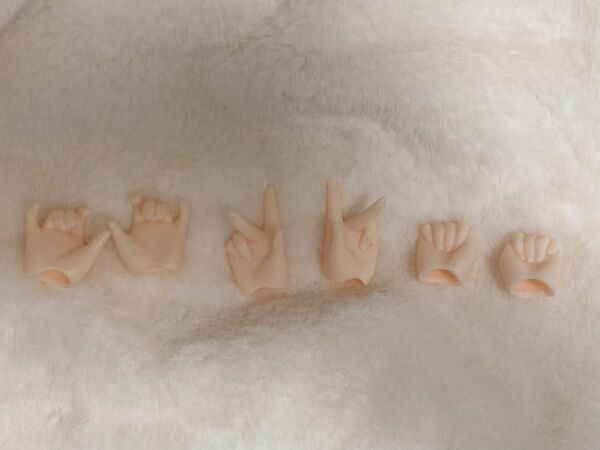imomodoll ハンドパーツ 三種類 セミホワイト
