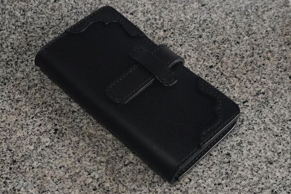 G07 iPhone 16pro max 黒 イタリアンレザー 本革 手帳型カバーケース