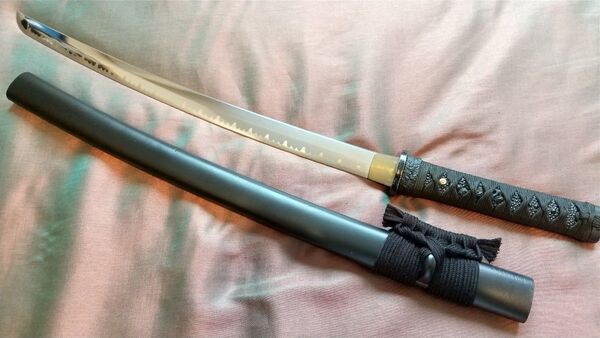 【三本杉刃紋様】模造刀 舞踊 脇差 小刀 模擬刀 拵え katana sword 日本刀 武具