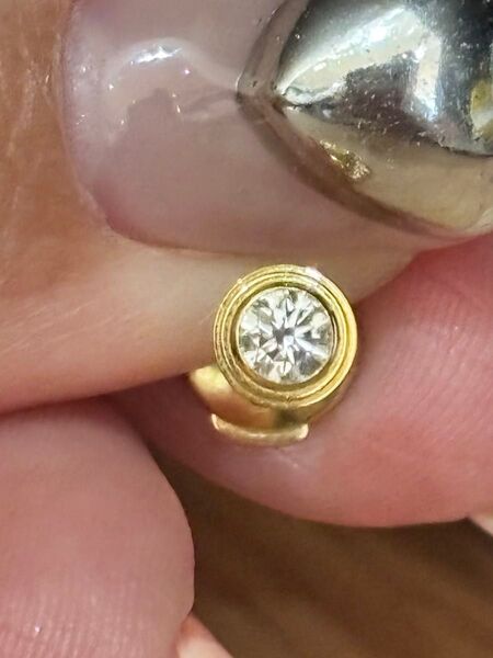 カルティエ ダムール ピアス イヤリング ゴールド 片耳 K18