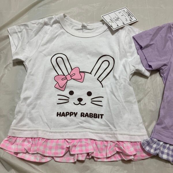 ★新品★うさぎ 半袖 Tシャツ 1枚 白 80 女の子